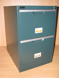2 Drawer Filing Cabinet Green