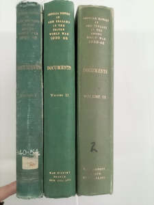 Military Non Fiction: Documents Relating to New Zealand's Participation in WW2 1939-45 - Official History of New Zealand in the Second World War - 3 Volume set