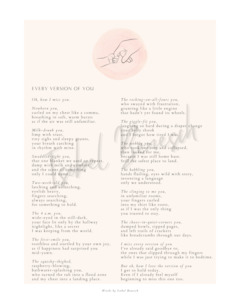 Printable Poems: Every Version of You-  8x10 Digital Download Printable Poem