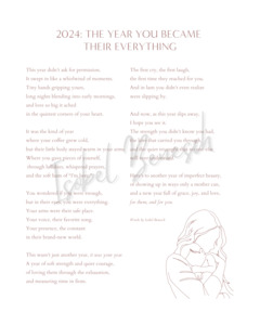 "The Year You Became Their Everything" 8x10 Printable Poem Reflective 8x10 Print&hellip;
