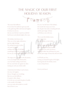 Printable Poems: The Magic of Your First Holiday Season as a Mother Printable Poem 8 x 10 Digital Download