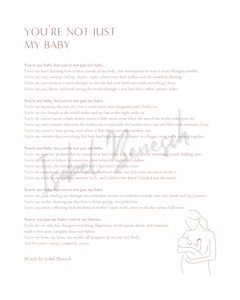 You're Not Just My Baby Printable Poem