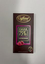 Confectionery: 75% EXTRA DARK BAR RASPBERRY CHOCOLATE