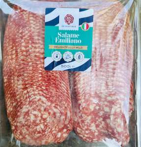 Cheese: Sallame Emiliano, traditional easy mild sliced salami 500gm