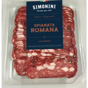 Cheese: Simonini SPIANATA SALAMI sliced 500gm