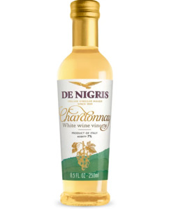 Oils Vinegars Mustards: De Nigris white wine Chardonnay Vinegar 500ml