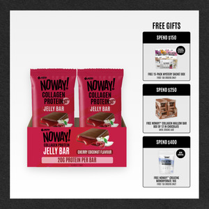 Recovery Supplements: NOWAY!® Collagen Jelly Bar Box of 14 - Cherry Coconut