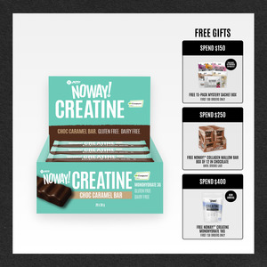 Creatine: NOWAY!® Creatine Choc Bar Box of 20 - Caramel