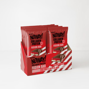 Recovery Supplements: NOWAY!® Collagen Fusion Bar Box of 8 - Mint Candy Cane