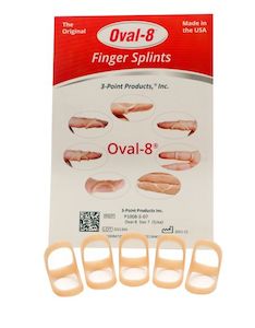 3 Point: Oval 8® Finger Splints 5PK - Beige