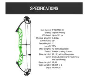 Compound Bow: TOPOINT - Starting 36 Target Compound Bow