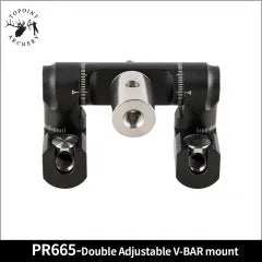 Stabilizer Accessories: TOPOINT - Double Adjustable V Bar Mount PR665 (顶点 -可调节V座)