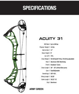 Topoint - ACUITY 31" Compound Bow Package (2 weeks delivery)