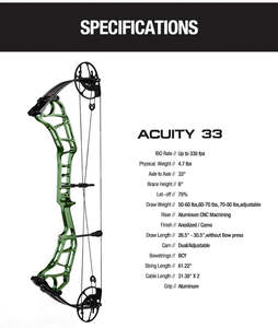 Topoint - ACUITY 33" Compound Bow Package (2 weeks delivery)