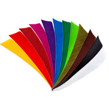 Pandarus: Pandarus - 4 inch Real Feather Fletching Shield Shape Single Color
