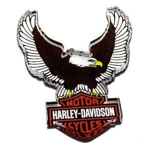 Harley Davidson Pins: sa8005160 HARLEY Cut-Out Up-Winged Eagle Hard Acrylic Magnet - 3.5 x 2.5 inches sa8005160