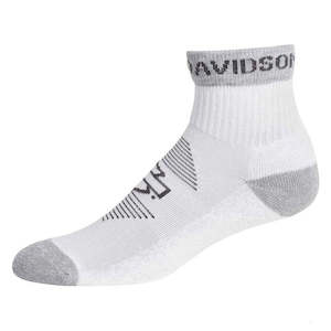 Womens Harley Boots And Footwear: d89265670-100 HARLEY Womens Striped Wicking Performance Riding Socks    White/Gray d89265670-100