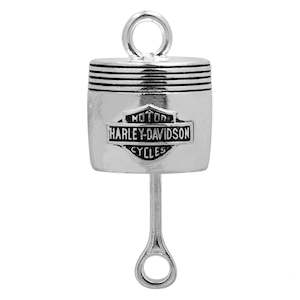 Harley Ride Bells 1: hrb022 HARLEY® Bar and ; Shield Piston Silver Ride Bell HRB022