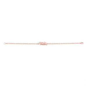 Harley Davidson Jewellery 2: hdb0439 Harley MOD BRACELET ROSE GOLD CURSIVE HARLEY hdb0439