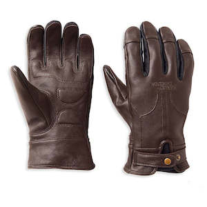 Mens Harley Gloves: Harley MEN`S VENTURA LEATHER GLOVES