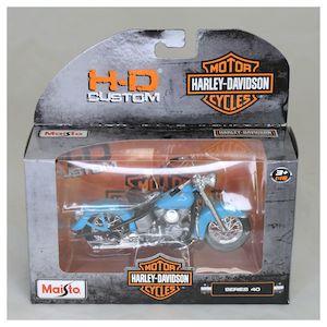 Harley Die Cast Replicas: ma31360an-a Harley HD SERIES #40 1953 FL HYDRA GLIDE BLUE ma31360an-a ma31360an-a