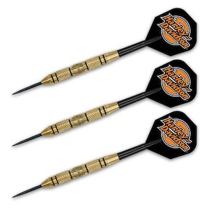 Harley Dartboards And Darts: dw61142 Harley HD RALLY BRASS STEEL TIP DARTS 22GR dw61142 dw61142