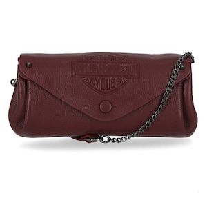Harley Bags 1: mw-mhw070-oxb Harley Women's Bar and ; Shield Leather Flap Crossbody Purse - Oxblood mw-mhw070-oxb