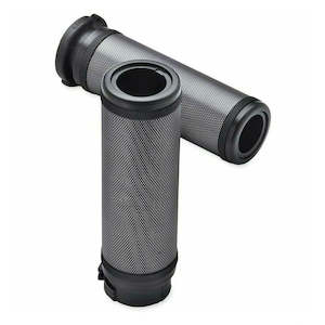H D Grips: 56100199 Harley 56100199 Diamond Black Hand Grips - Bar End Mirrors