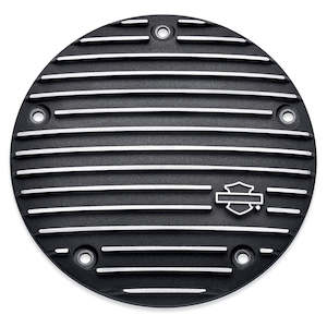 H D Derby Covers: 25700968 Harley Black Fin Narrow-Profile Derby Cover 25700968