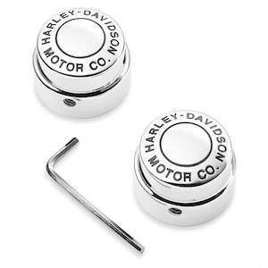 Axle Covers: 44148-07a Harley 44148-07A HARLEY-DAVIDSON MOTOR CO. FRONT AXLE NUT COVERS