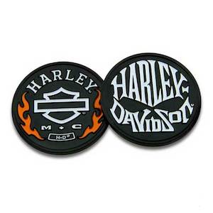 Harley Magnets And Collectors Coins: sa8005078 HARLEY Flames & H-D Skull Challenge Coin 1.75 in Coin Black sa8005078
