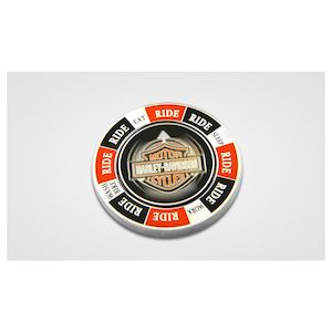 Harley Magnets And Collectors Coins: sa8002909 Harley HD COIN RIDE SPINNER 2`` sa8002909 sa8002909