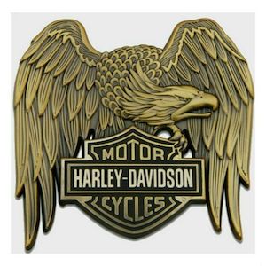 Harley Magnets And Collectors Coins: sa8009359 HARLEY Gold Eagle Heavy-Duty Metal Magnet, 3 in. sa8009359