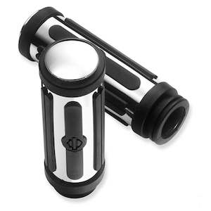 H D Grips: 56246-96a Harley 56246-96A CHROME AND RUBBER HAND GRIPS