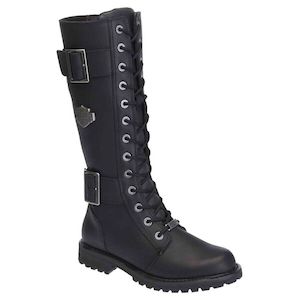 Harley wo-d87082 Harley Women's Belhaven Knee-Hi Black or Brown Leather Boots. D87082