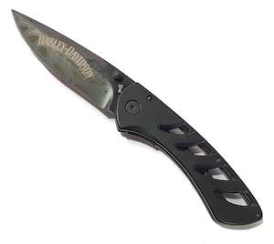H D Pocket Knives: wr52092 Harley HD POCKET KNIFE TECX  BLACK  HARD COAT EXO-LOCK wr52092 wr52092
