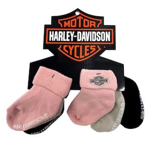 Baby And Kids: s7009319 Harley KIDS NEWBORN GIRLS 3 PK SOCKS PINK  BLACK  WHT s7009319 s7009319