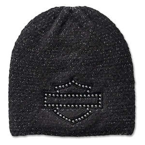 Mens And Womens Hats And Caps: Harley HAT-KNITREVERSIBLE BLACK 97674-24VW