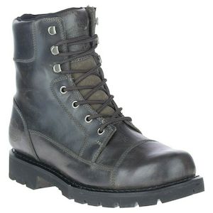 Harley Mens Boots And Footwear: Harley wo-d93796 Harley Men's Pearson 8-Inch Waterproof Grey Motorcycle Boots D93796