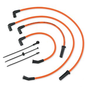 H D Leads And Plugs: 31600110 Harley Screamin' Eagle 10MM Phat Spark Plug Wires - Orange 31600110