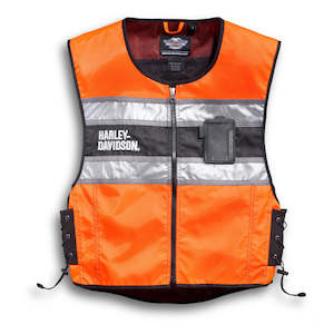 Maintenance: Harley MEN`S HI-VIS VEST - HI-VIS ORANGE