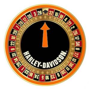 Harley Davidson Pins: sa8002947 Harley Harley-Davidson Roulette Spinner Challenge Coin 2 Gold Color 8002947 sa8002947