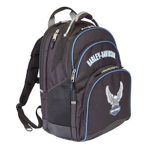 Harley Bags 1: ath99220 Harley HD BACKPACK STEEL CABLE BLU/BLK ath99220 ath99220
