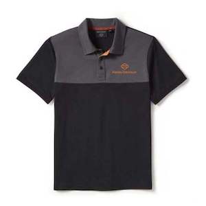 Harley 96482-25VM MEN'S H-D TECH COOLMAX SHORT SLEEVE POLO