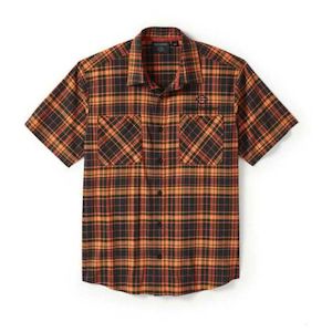 Mens Harley Leisure Wear: Harley 96513-25VM MEN'S H-D TECH COOLMAX PLAID SHORT SLEEVE SHIRT