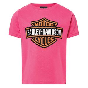 Baby And Kids: BRV1581 HD KIDS TEE Bar and Shield PINK 100% COTTON FITS SIZE brv1581