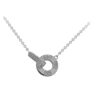 Harley Davidson Jewellery 2: hdn0500 MOD B&AMP;S CIRQUE INTERLOCK BLING NECKLACE hdn0500
