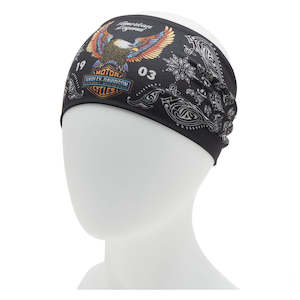 Harley 97733-25VW WOMEN'S NEON EAGLE HEADBAND - HARLEY BLACK
