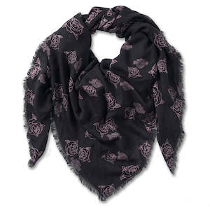 Hairglove: HARLEY-DAVIDSON WOMEN'S ROSEBUD SHAWL, BLACK 97642-25VW