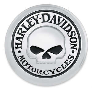 Milwaukee Eight Family Collection: 99670-04 Harley 99670-04 WILLIE G SKULL FUEL CAP MEDALLION